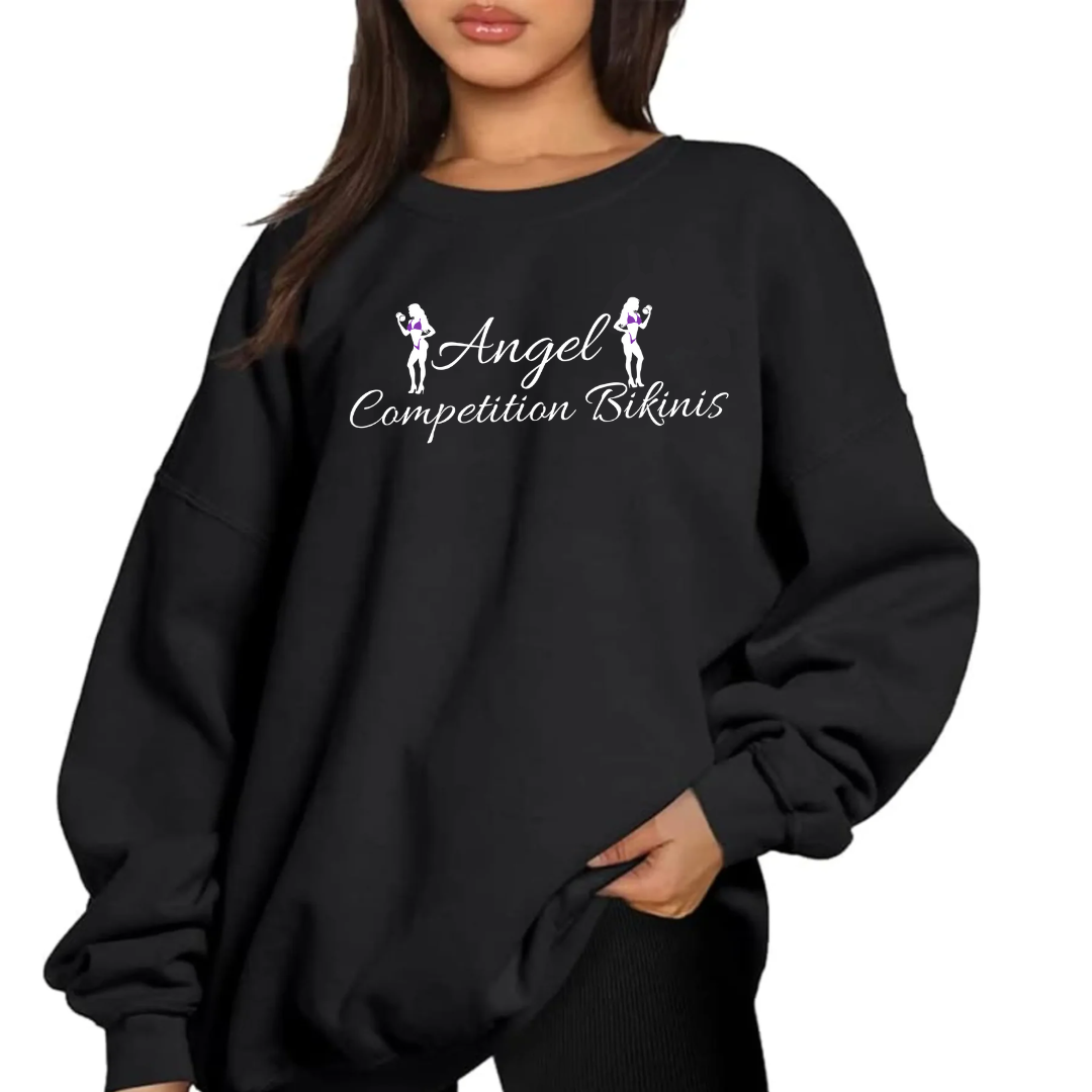 Angel Competition Bikinis Full logo Oversized Fleece Crewneck