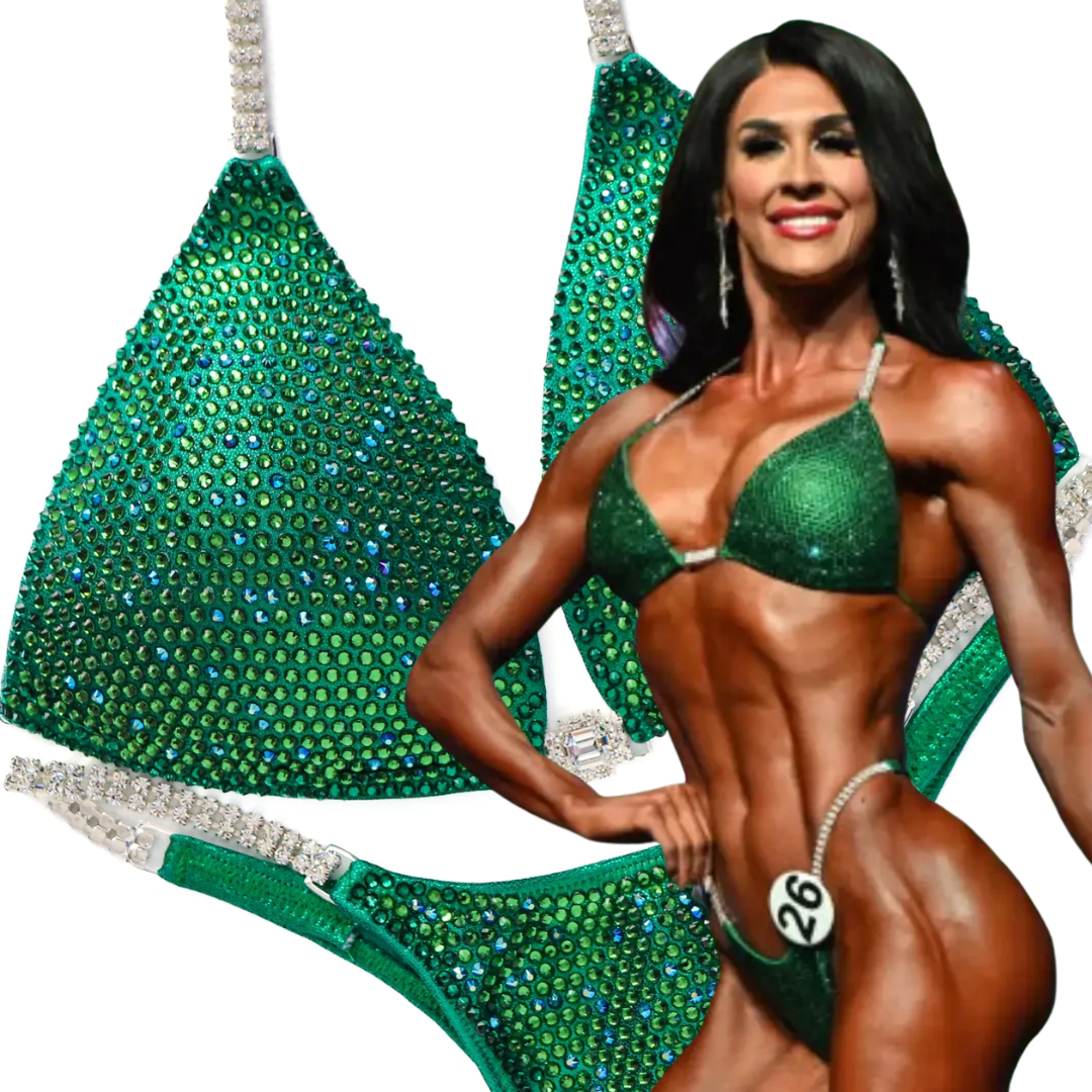 あっちさま専用　 SEASON COMPETITION BIKINI Ashley Kaltwasser's 60th Olympia Green Competition Bikini – Angel