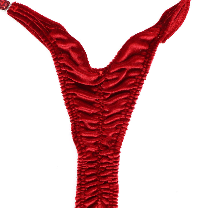 QS ST: Velvet Red Practice Posing Suit. Medium/Pro.