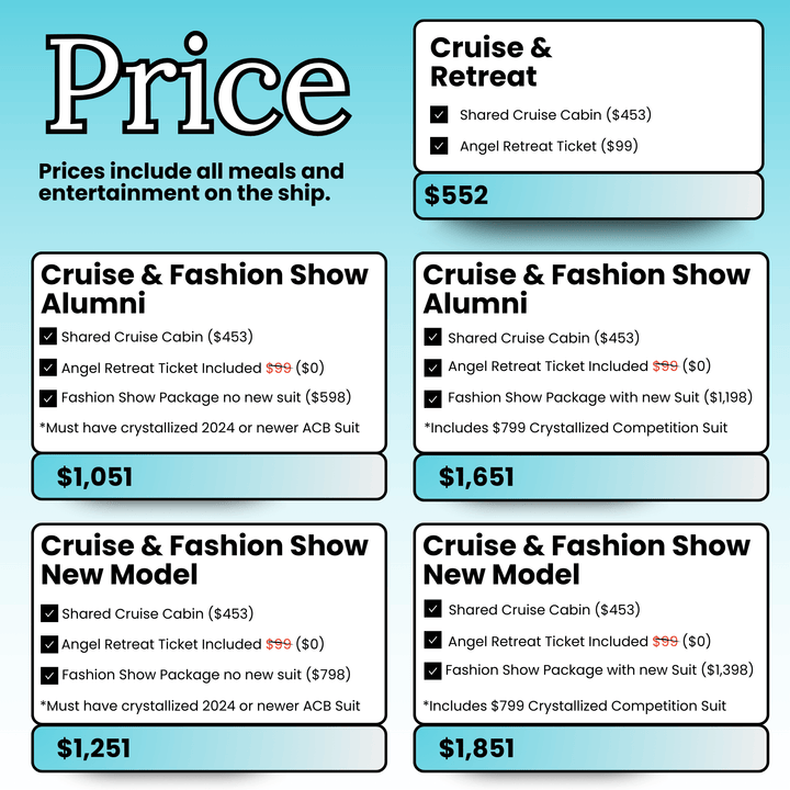 Angel Cruise Retreat and Fashion Show 2026 - Angel Competition Bikinis competition_suit