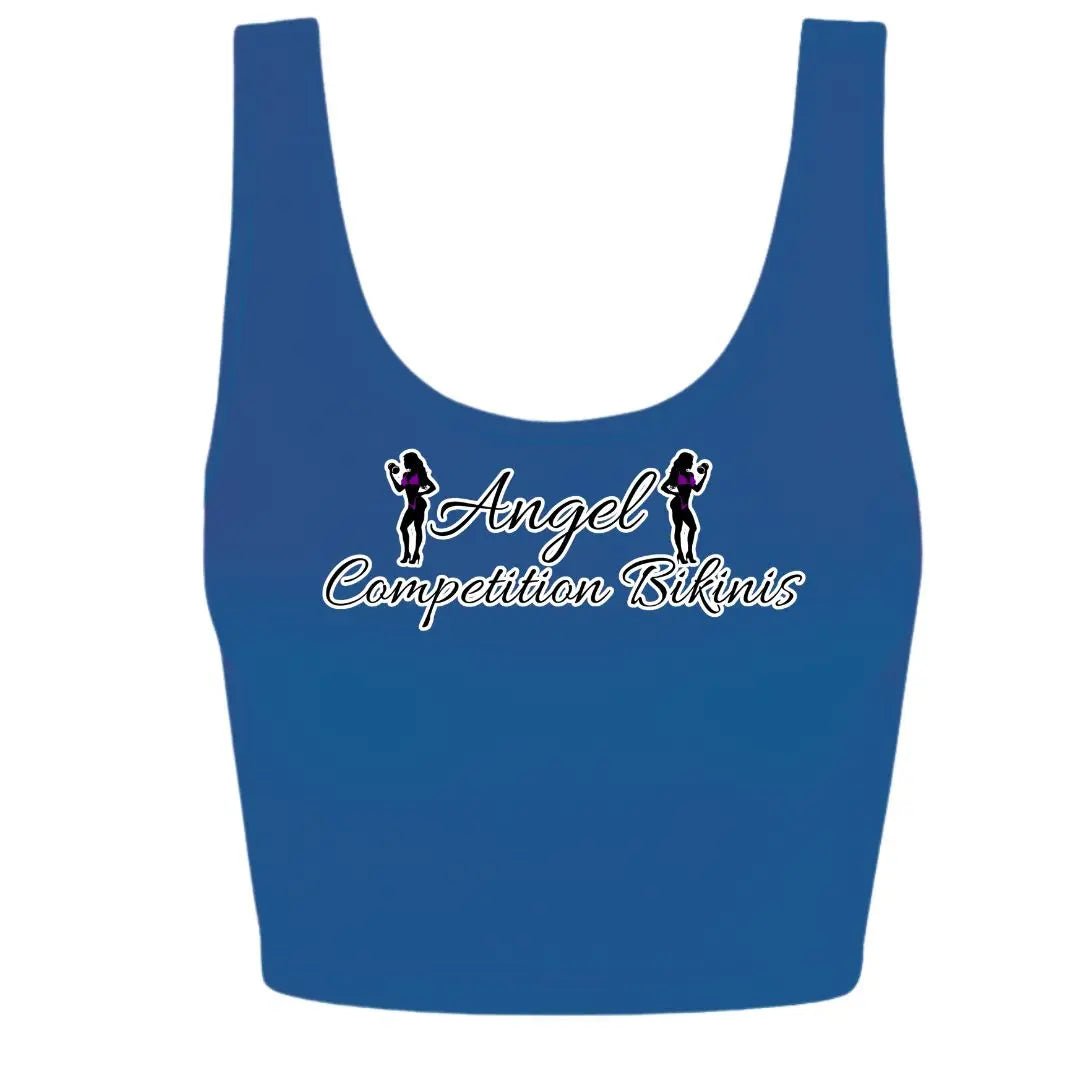 Blue ACB Crop Top Angel Competition BikinisNPC Competition Suits