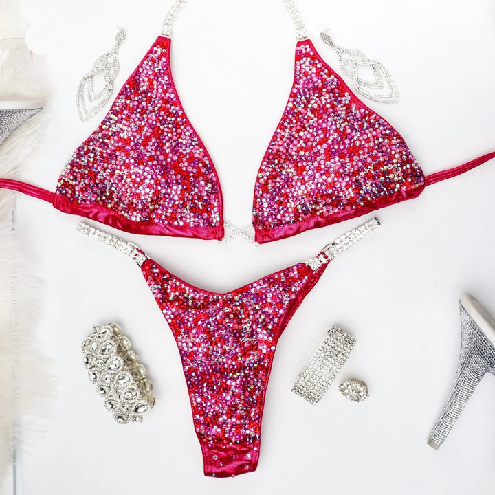 Competition suits for bodybuilders. The best competition suits to make you feel confident on stage are from Angel Competition Bikinis. Competition figure suits for NPC Figure Division. Competition Wellness Bikinis for IFBB. How to become an IFBB Pro in the IFBB Bikini Division or NPC Bikini Division.