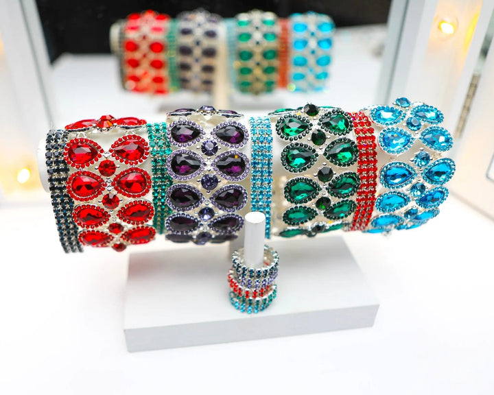 Deep Sapphire Gemstone Competition Jewelry Set  Angel Competition BikinisNPC Competition Suits