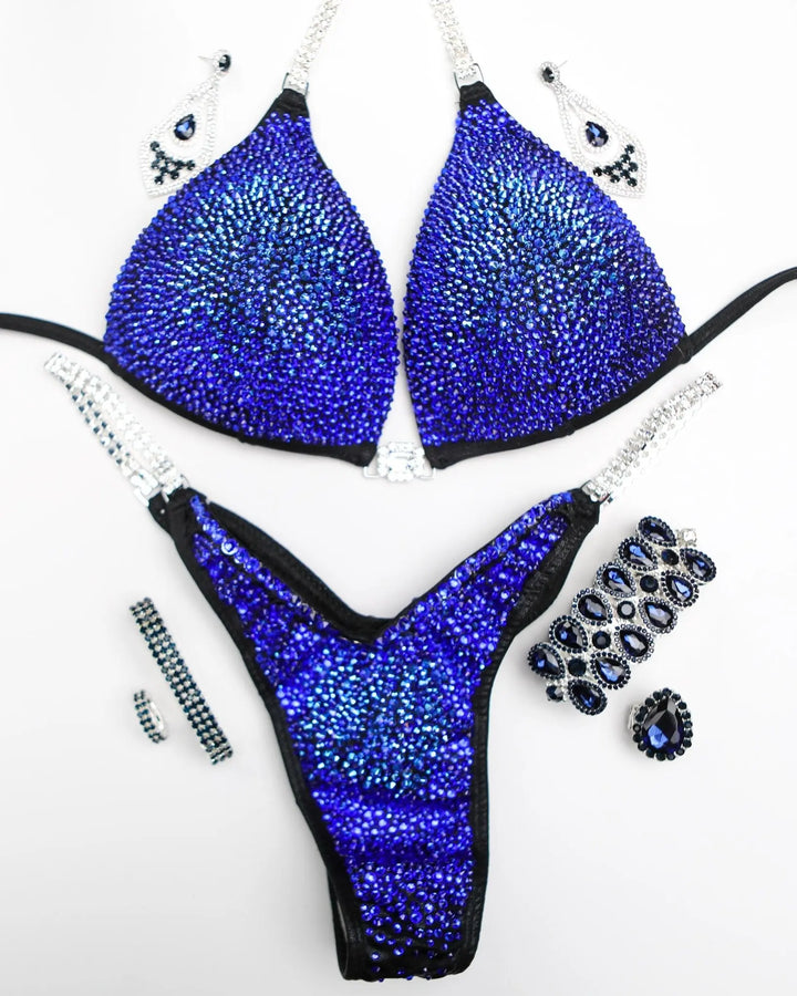 Deep Sapphire Gemstone Competition Jewelry Set  Angel Competition BikinisNPC Competition Suits