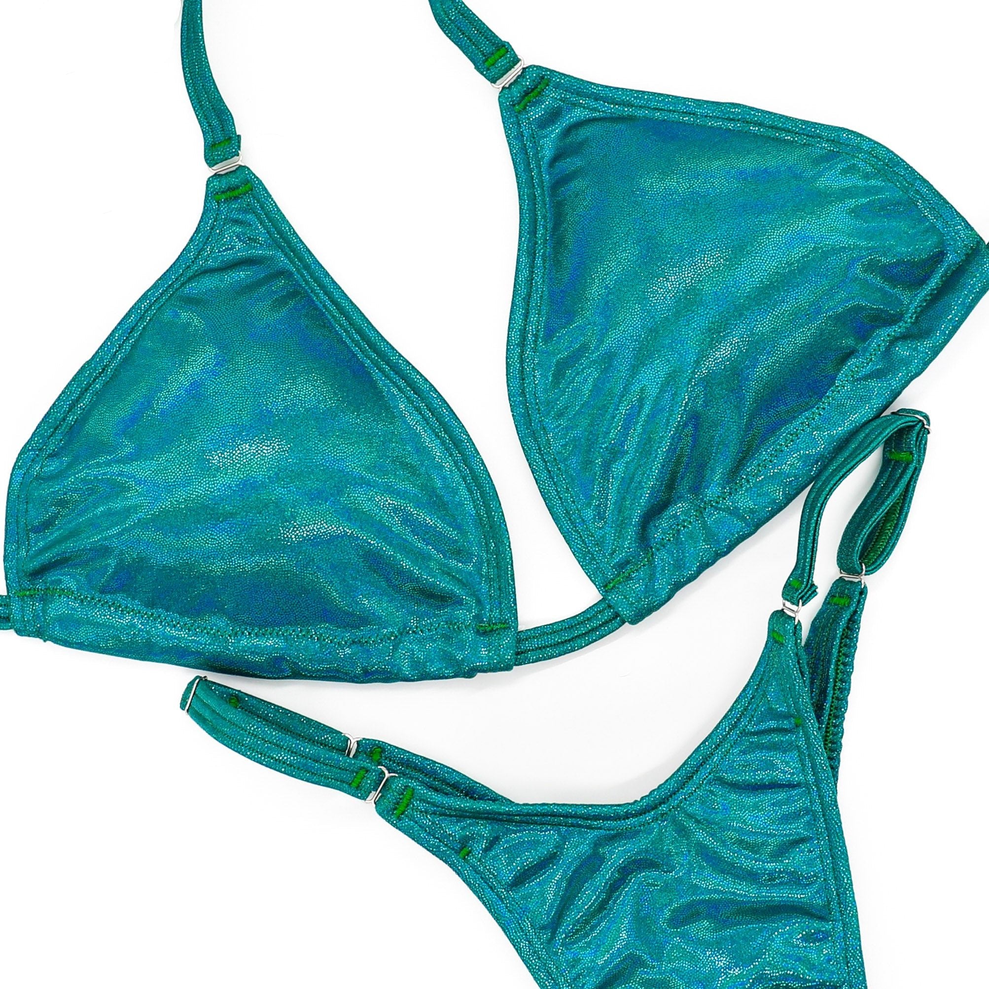Hologram Teal Posing Practice Suit