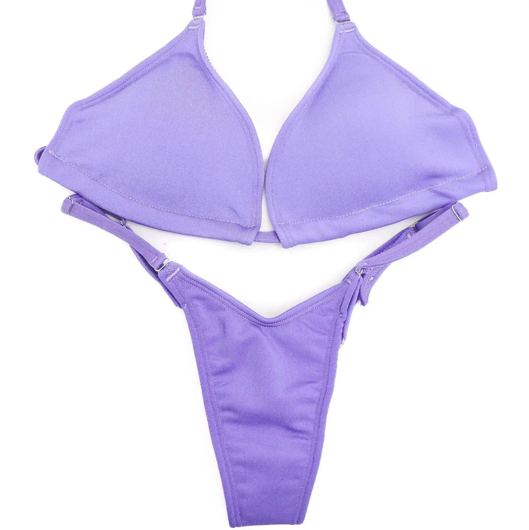 Matte Lilac Posing Practice Suit  Angel Competition BikinisNPC Competition Suits