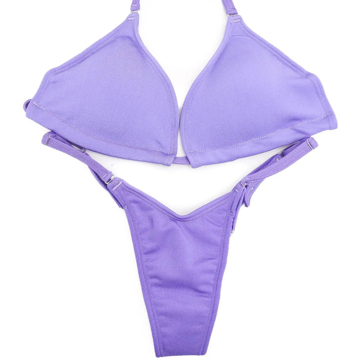 Matte Lilac Posing Practice Suit  Angel Competition BikinisNPC Competition Suits