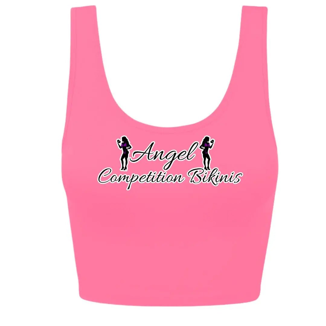 Pink ACB Crop Top Angel Competition BikinisNPC Competition Suits