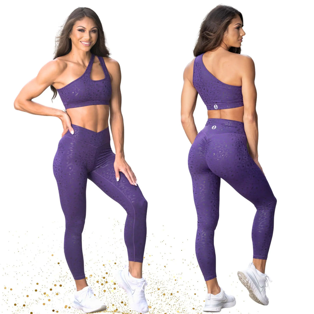 Purple Cheetah Full Set Angel Competition BikinisNPC Competition Suits
