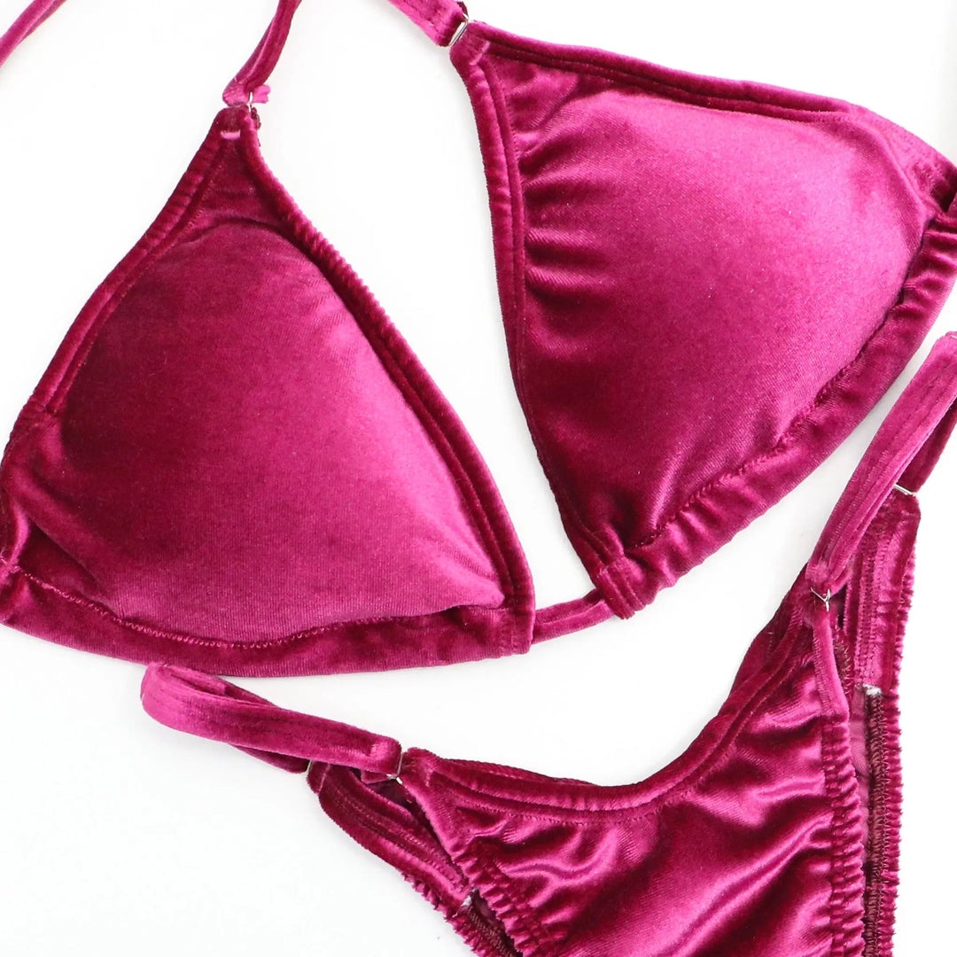 Velvet Magenta Posing Practice Suit Angel Competition BikinisNPC Competition Suits