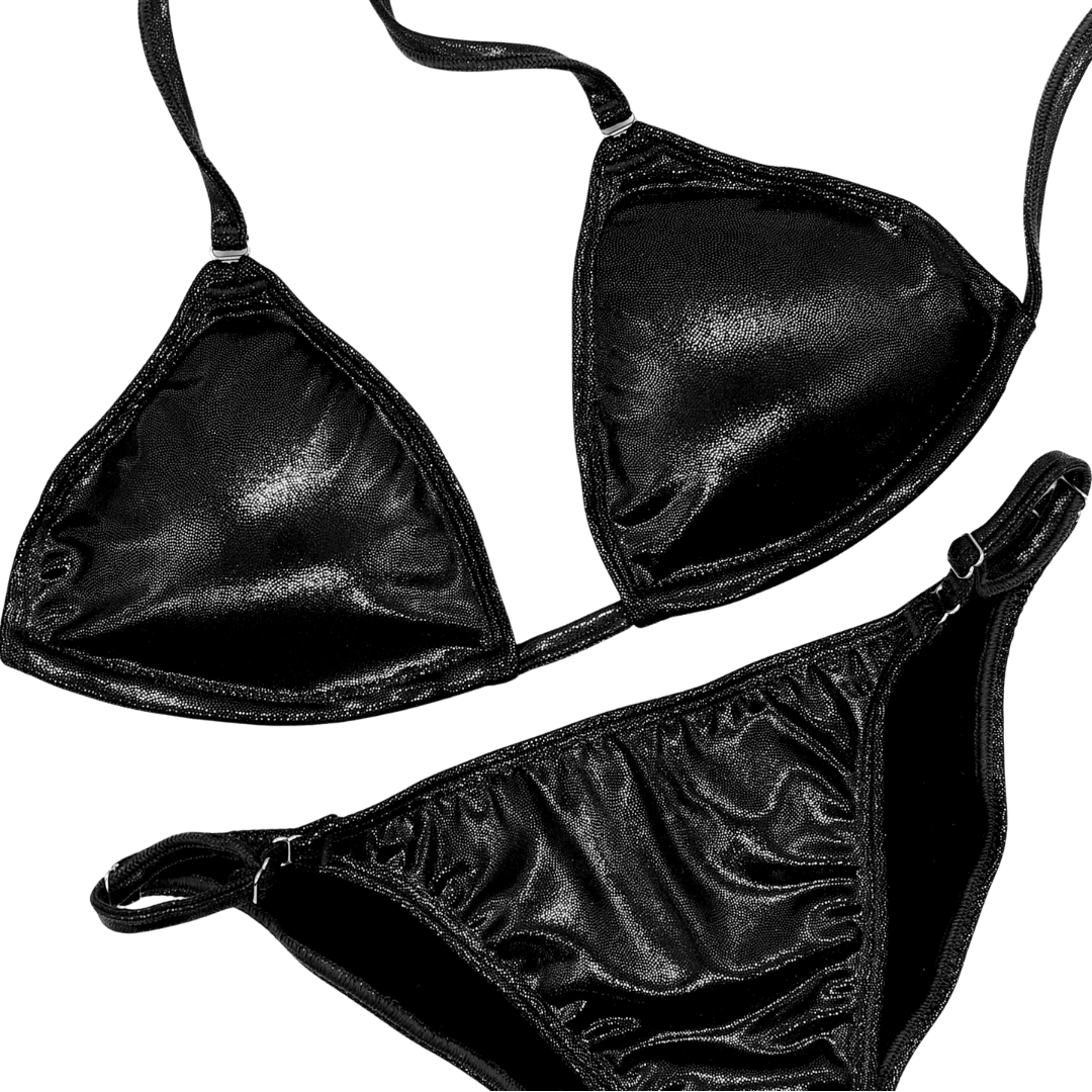Wet Black Fit Model Competition Suit