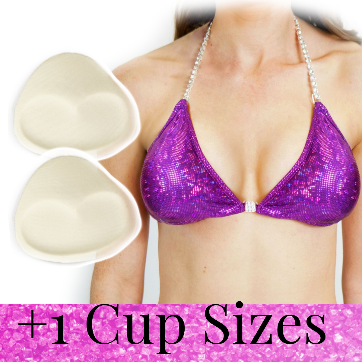 Half Breast Insert Clear Silicone Breast Inserts for Bra or Bikinis 