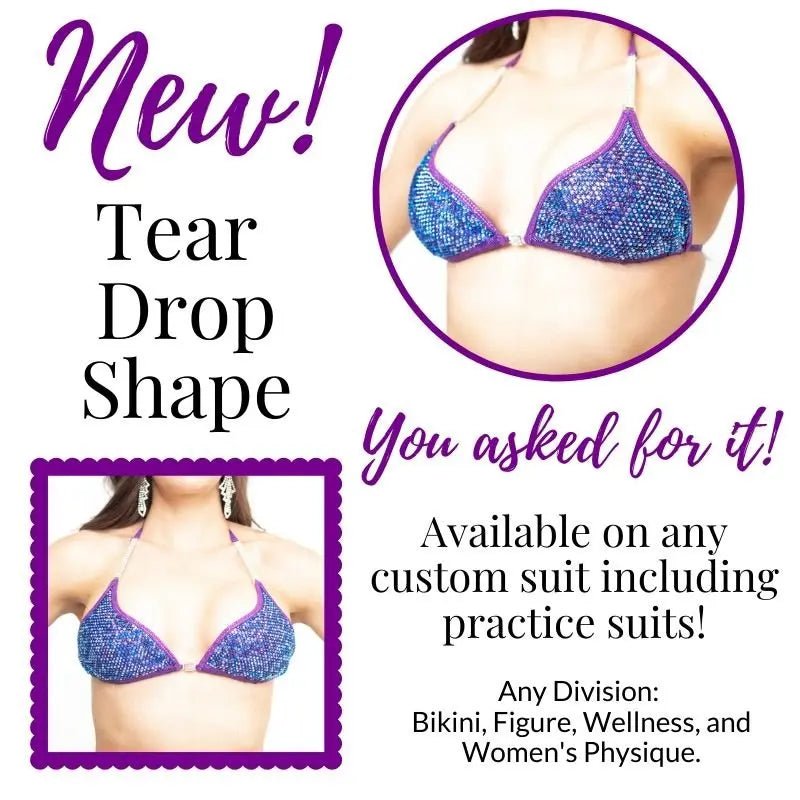 Tear Drop Shape - Angel Competition Bikinis