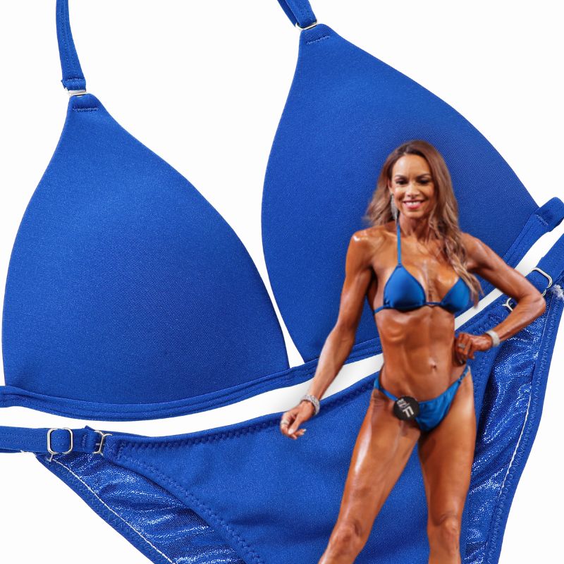 Matte Royal Blue Fit Model Competition Suit
