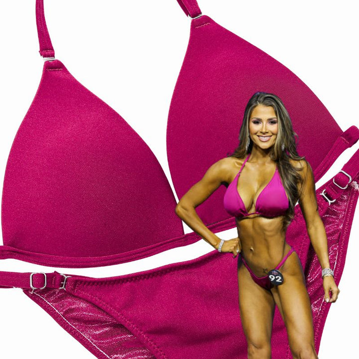 Matte Mulberry Fit Model Competition Suit