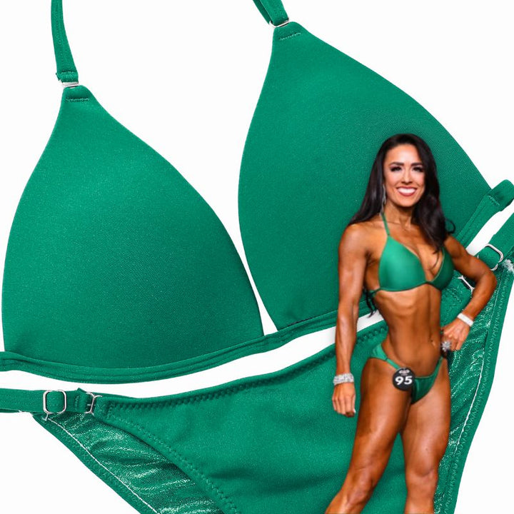 Matte Electric Green Fit Model Competition Suit