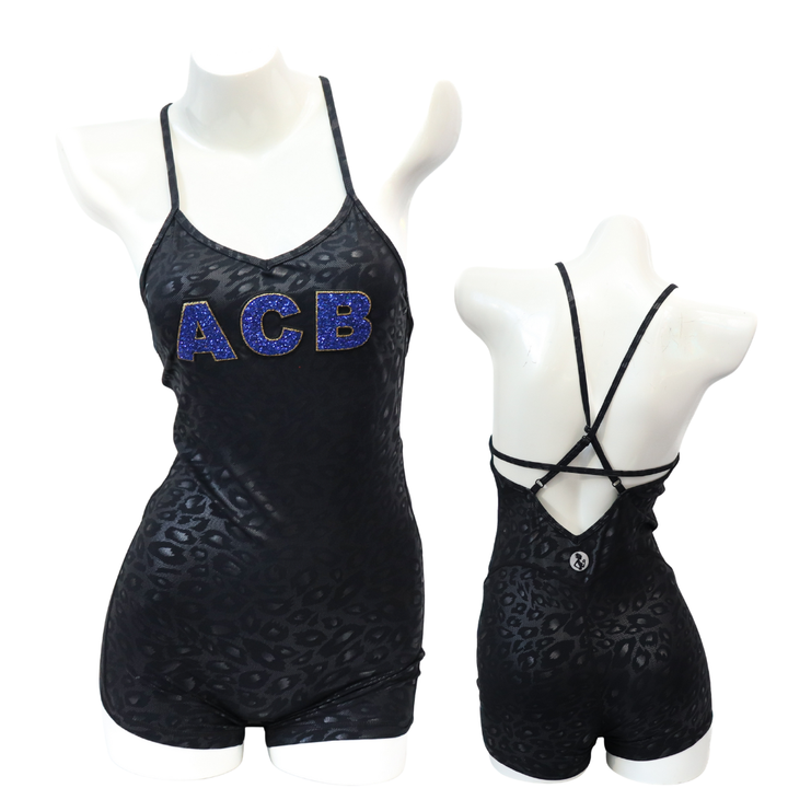 QS ST: ACB Black Cheetah Bodysuit- Medium