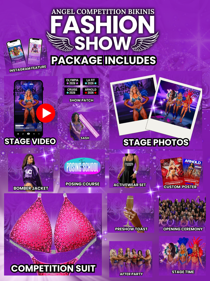 Angel Competition Fashion Show - Deposit  Angel Competition BikinisThe best NPC Competition Suits for the Bikini Division, Fit Model Division Suits, and bodybuilding suits.