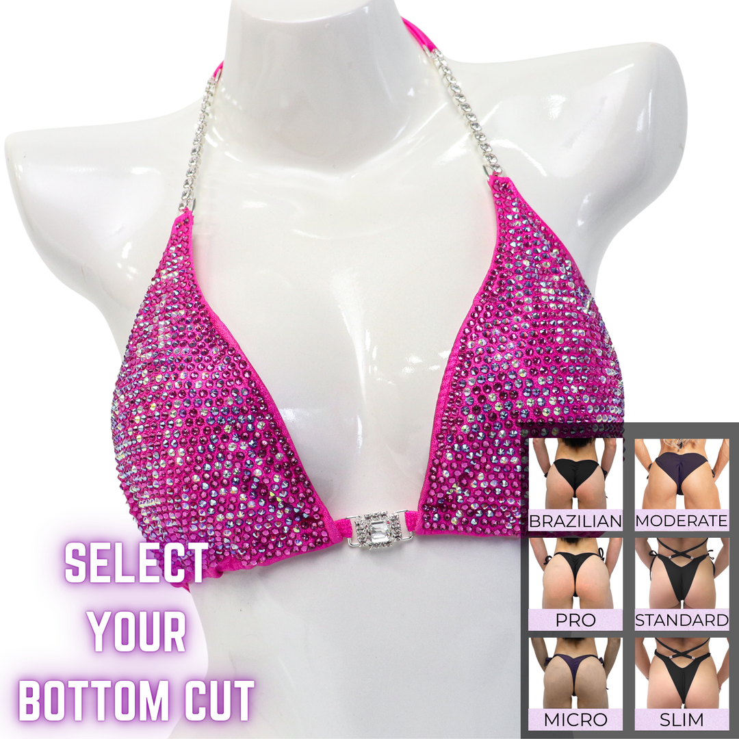 QS SZ: Custom Unique Design. Hologram Pink. Large/Select Your Size.  Angel Competition BikinisThe best NPC Competition Suits for the Bikini Division, Fit Model Division Suits, and bodybuilding suits.