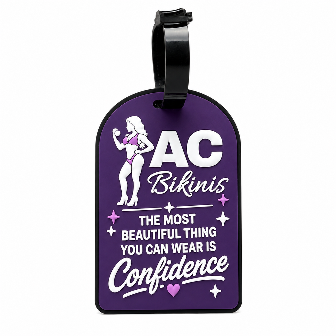 ACBikinis Luggage Tag for female bodybuilders in NPC Bikini or NPC Fit Model