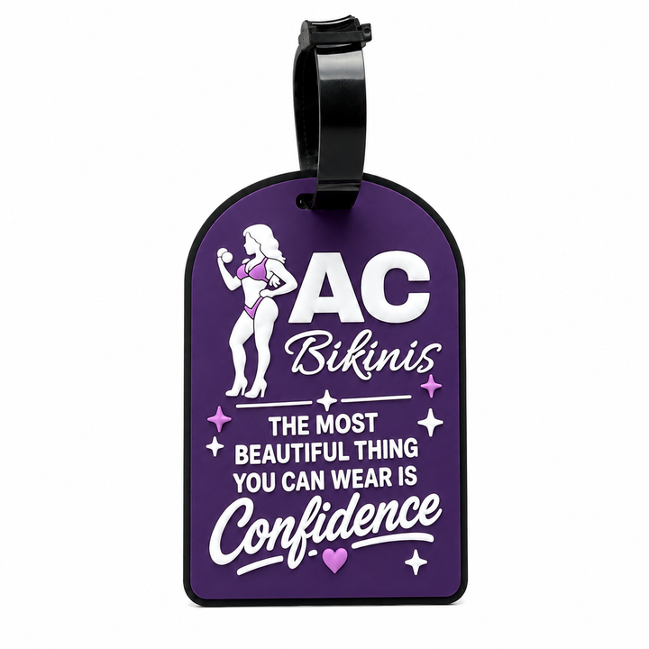 ACBikinis Luggage Tag for female bodybuilders in NPC Bikini or NPC Fit Model