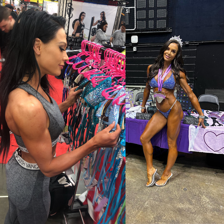 Ashley Kaltwasser at the Angel Competition Bikinis booth at The Arnold Fitness Expo