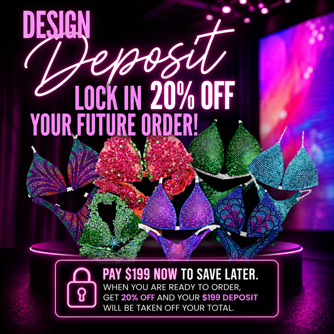 Lock in XMAS in July Pricing Now and Design Later  Angel Competition BikinisThe best NPC Competition Suits for the Bikini Division, Fit Model Division Suits, and bodybuilding suits.