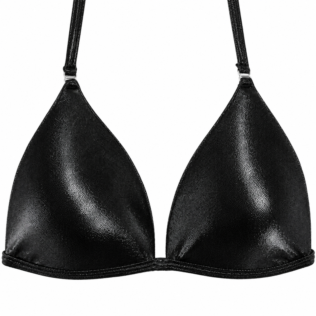 Wet Black Top  Angel Competition BikinisThe best NPC Competition Suits for the Bikini Division, Fit Model Division Suits, and bodybuilding suits.