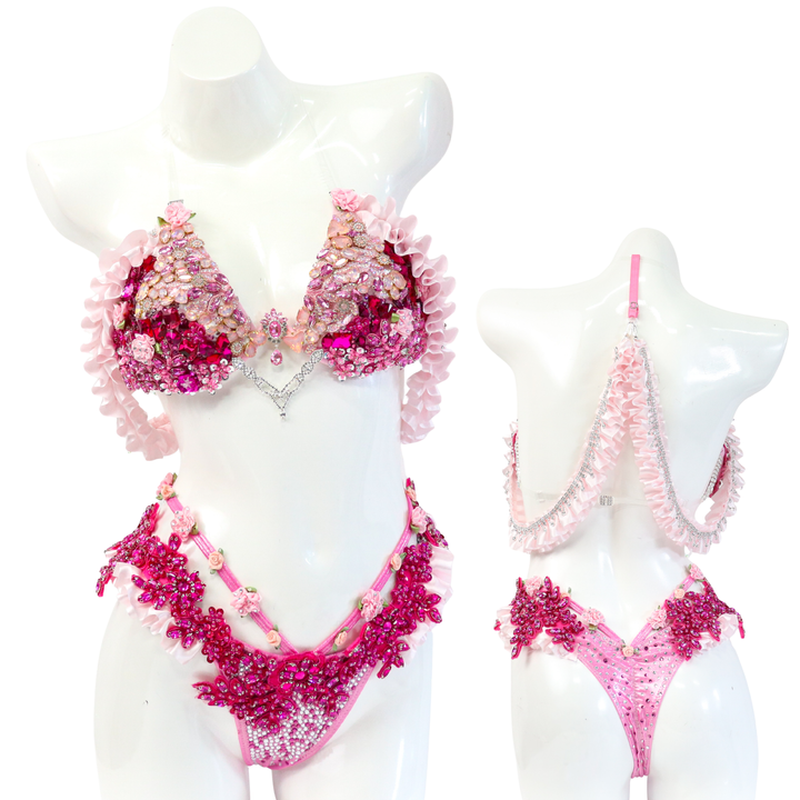 QS ST: Once Upon a Dream Couture. Medium Molded/Pro with Modest Rise.  Angel Competition BikinisThe best NPC Competition Suits for the Bikini Division, Fit Model Division Suits, and bodybuilding suits.