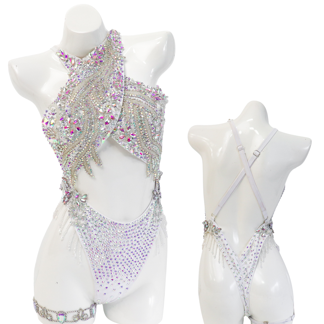 Pre Owned: Karah's Olympian Queen Couture. Any/Modest Brazilian.  Angel Competition BikinisThe best NPC Competition Suits for the Bikini Division, Fit Model Division Suits, and bodybuilding suits.
