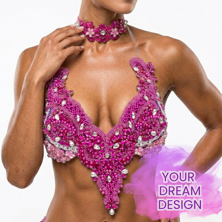 Couture Matching Choker  Angel Competition BikinisThe best NPC Competition Suits for the Bikini Division, Fit Model Division Suits, and bodybuilding suits.