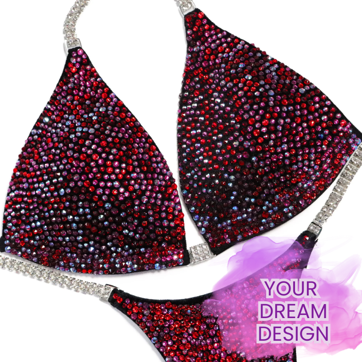 Custom Crystal Radiance  Angel Competition BikinisThe best NPC Competition Suits for the Bikini Division, Fit Model Division Suits, and bodybuilding suits.