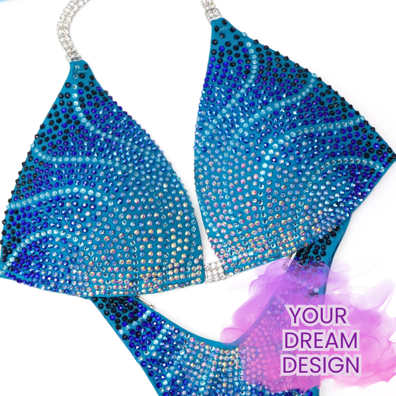 Custom Crystal Flare  Angel Competition BikinisThe best NPC Competition Suits for the Bikini Division, Fit Model Division Suits, and bodybuilding suits.