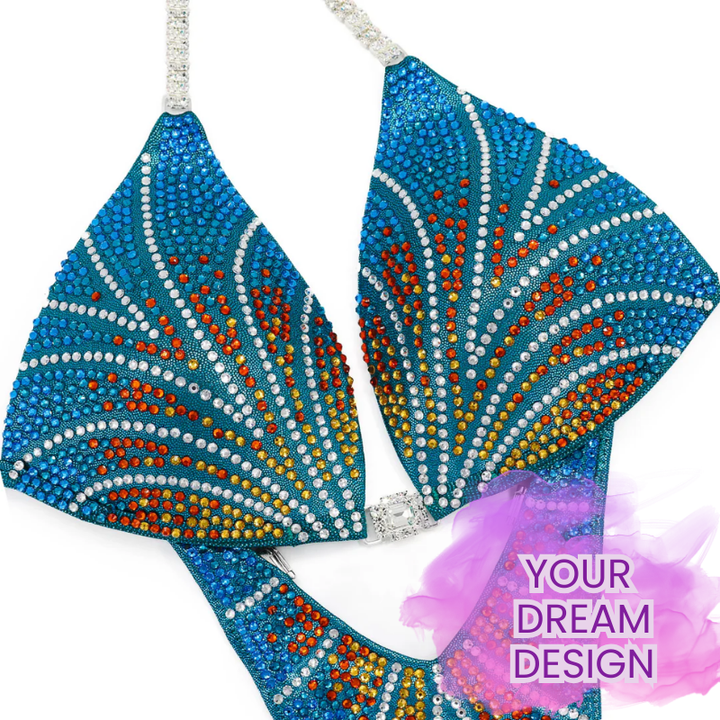 Custom Crystal Spark – custom crystal competition bikini for NPC bodybuilding