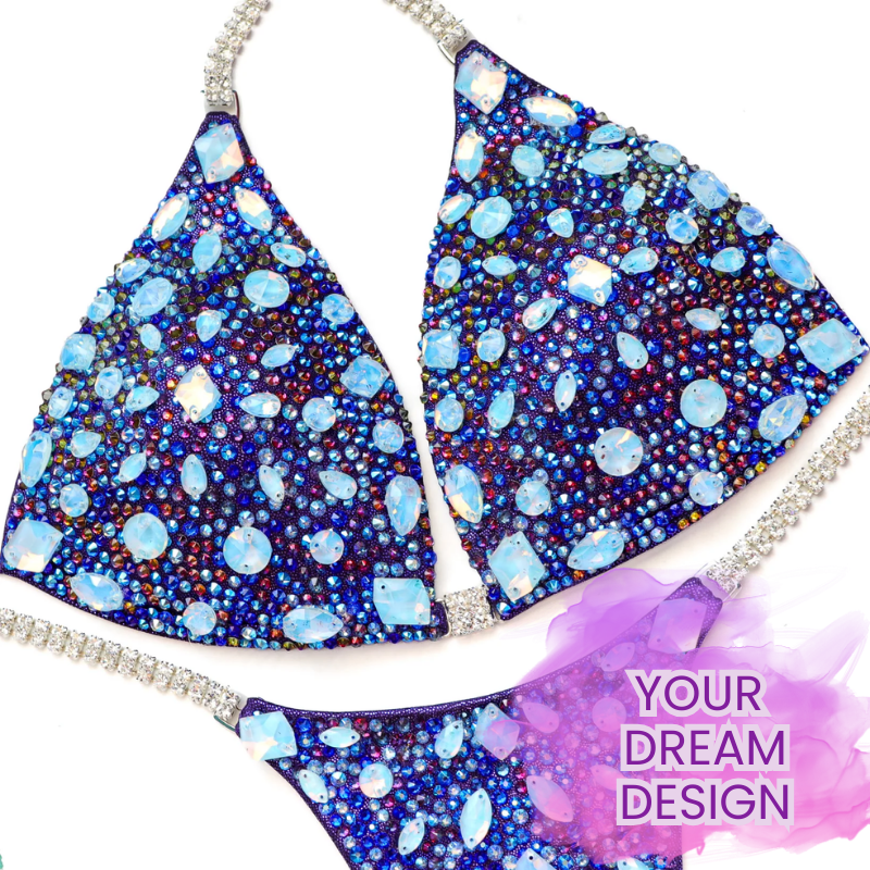 Custom Platinum Radiance  Angel Competition BikinisThe best NPC Competition Suits for the Bikini Division, Fit Model Division Suits, and bodybuilding suits.