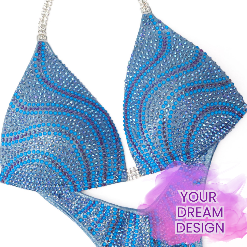 Custom Crystal Eclipse  Angel Competition BikinisThe best NPC Competition Suits for the Bikini Division, Fit Model Division Suits, and bodybuilding suits.