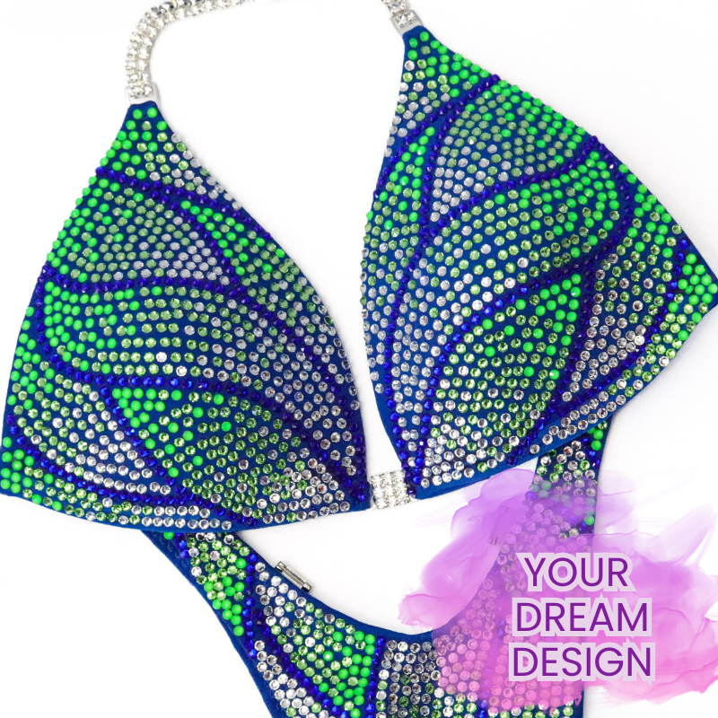 Custom Crystal Nebula  Angel Competition BikinisThe best NPC Competition Suits for the Bikini Division, Fit Model Division Suits, and bodybuilding suits.