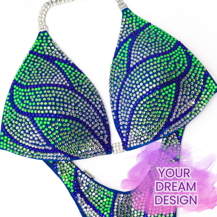 Custom Crystal Nebula  Angel Competition BikinisThe best NPC Competition Suits for the Bikini Division, Fit Model Division Suits, and bodybuilding suits.