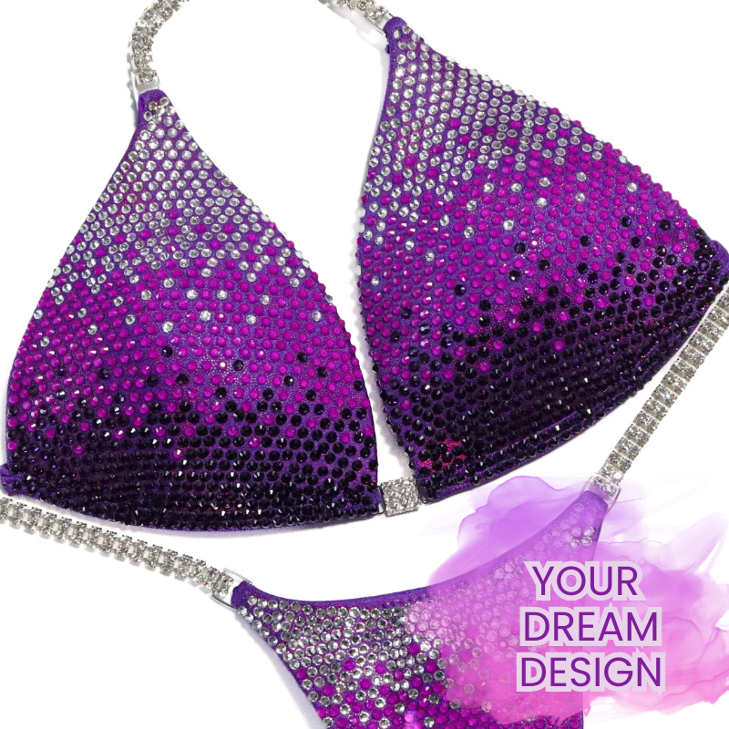 Custom Angel Pro Gradient 3 Color  Angel Competition BikinisThe best NPC Competition Suits for the Bikini Division, Fit Model Division Suits, and bodybuilding suits.