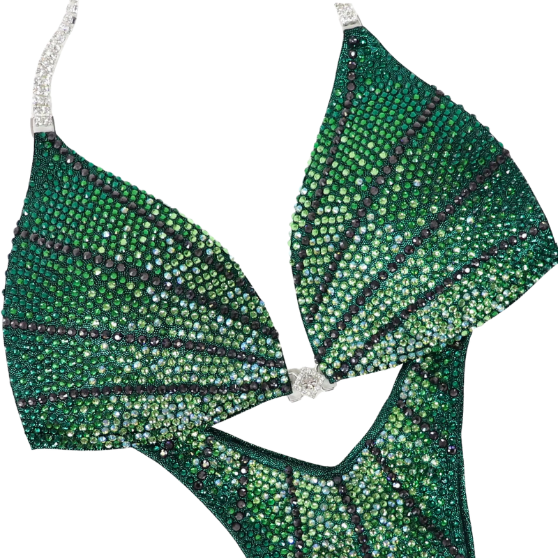 Green Galaxy  Angel Competition BikinisThe best NPC Competition Suits for the Bikini Division, Fit Model Division Suits, and bodybuilding suits.