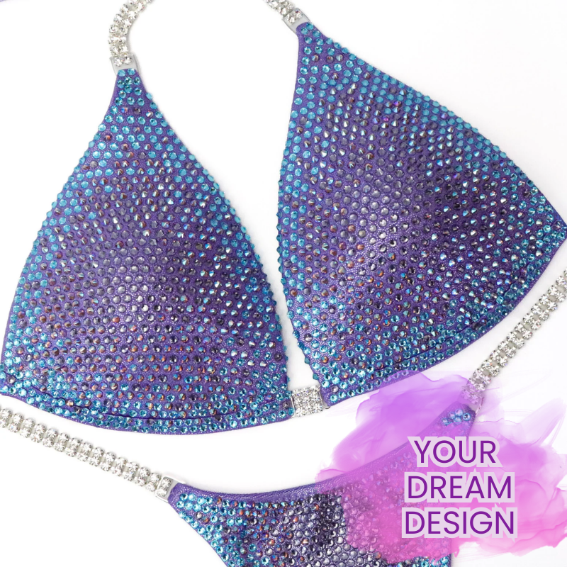 Custom Crystal Nova 3 Color  Angel Competition BikinisThe best NPC Competition Suits for the Bikini Division, Fit Model Division Suits, and bodybuilding suits.