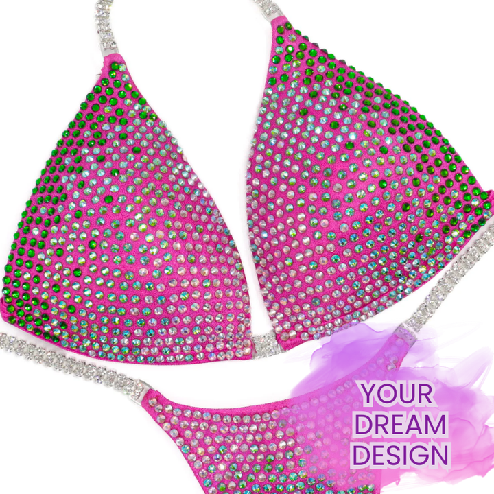 Custom Diamond Cascade 3 Color  Angel Competition BikinisThe best NPC Competition Suits for the Bikini Division, Fit Model Division Suits, and bodybuilding suits.