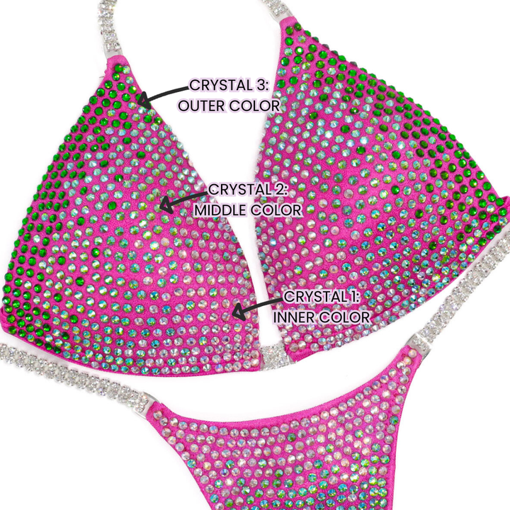Custom Diamond Cascade 3 Color  Angel Competition BikinisThe best NPC Competition Suits for the Bikini Division, Fit Model Division Suits, and bodybuilding suits.