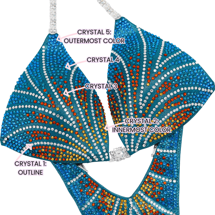 Custom Crystal Spark blue competition bikinis for NPC bikini competition suit and figure competition suits