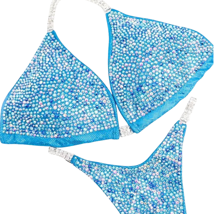Icy Blue Radiance  Angel Competition BikinisThe best NPC Competition Suits for the Bikini Division, Fit Model Division Suits, and bodybuilding suits.