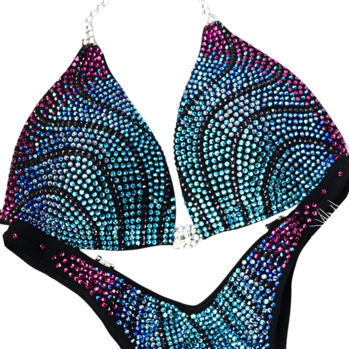 Aqua Punch Crystal Flare  Angel Competition BikinisThe best NPC Competition Suits for the Bikini Division, Fit Model Division Suits, and bodybuilding suits.
