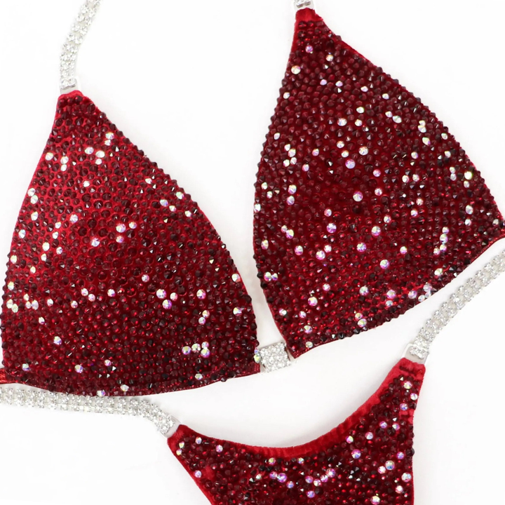 Red Velvet Spice Pro  Angel Competition BikinisThe best NPC Competition Suits for the Bikini Division, Fit Model Division Suits, and bodybuilding suits.