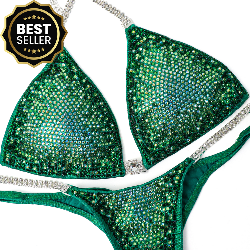 Ashley's Electric Kale Nova  Angel Competition BikinisThe best NPC Competition Suits for the Bikini Division, Fit Model Division Suits, and bodybuilding suits.