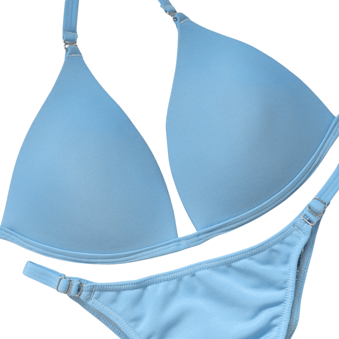 Matte Baby Blue Fit Model Competition Suit for NPC bikini competition suit and fit model competition bikinis