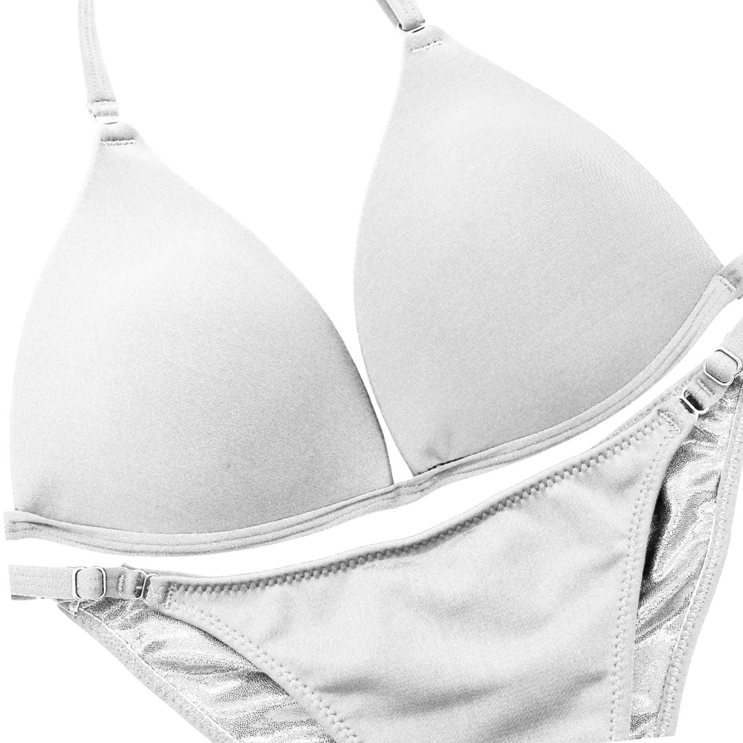 Matte White Fit Model Competition Suit